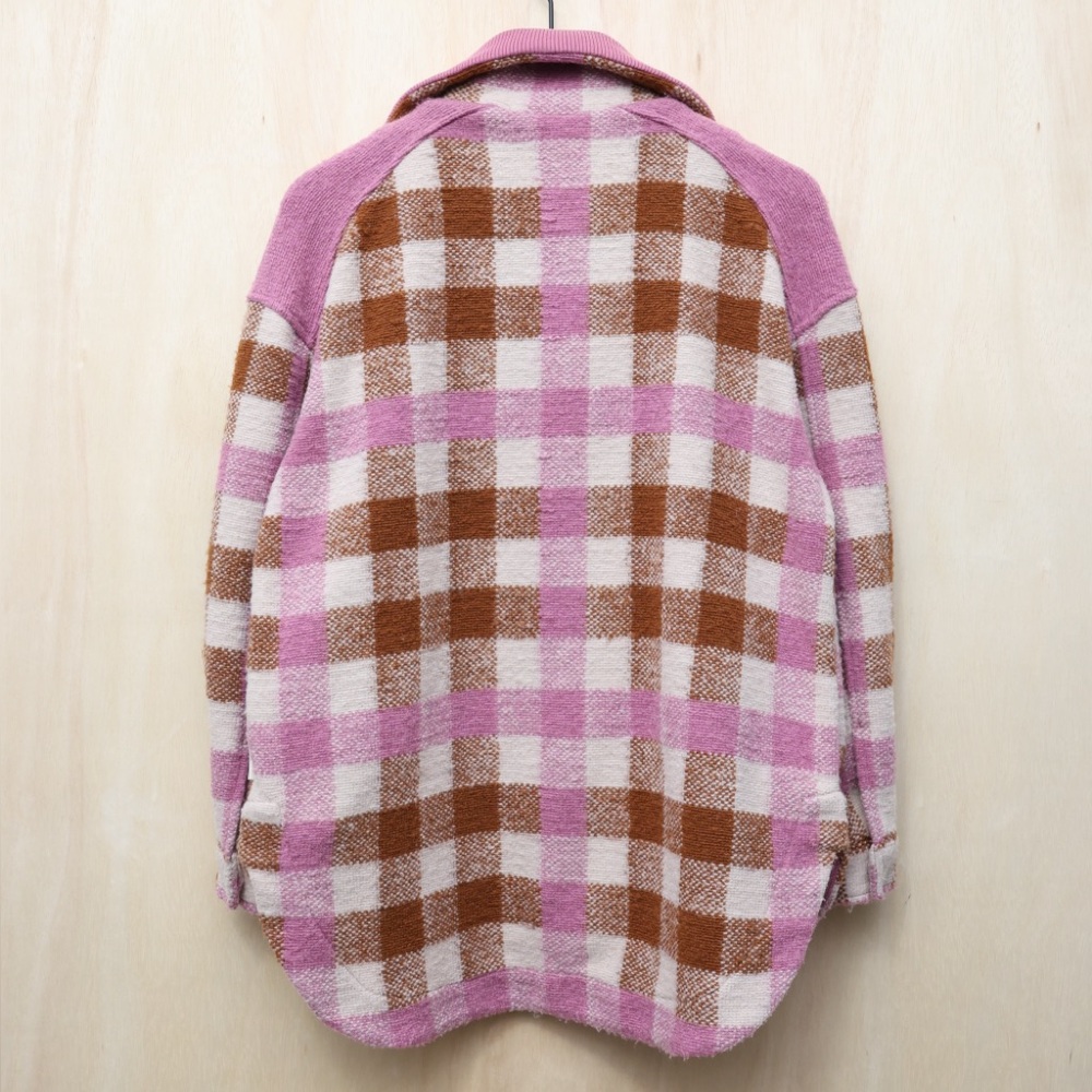 Varley Alma Jacket Caramel Midi Check Small - Picture 3 of 4